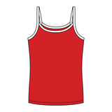 Rib Full-Length Tank with Contrast Spaghetti Straps - The Collegiate Lineup