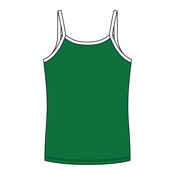 Rib Full-Length Tank with Contrast Spaghetti Straps - The Collegiate Lineup