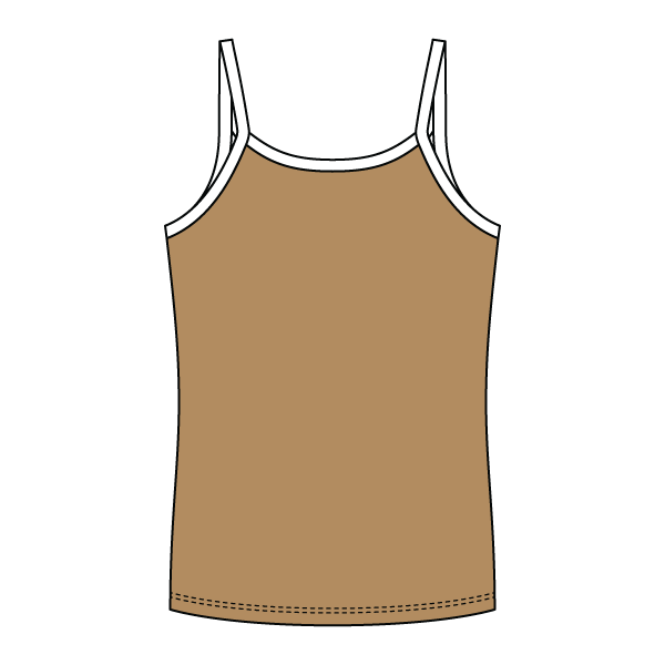 Rib Full-Length Tank with Contrast Spaghetti Straps - The Collegiate Lineup