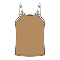 Rib Full-Length Tank with Contrast Spaghetti Straps - The Collegiate Lineup