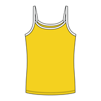Rib Full-Length Tank with Contrast Spaghetti Straps - The Collegiate Lineup