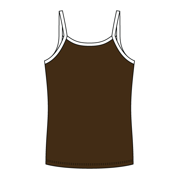 Rib Full-Length Tank with Contrast Spaghetti Straps - The Collegiate Lineup