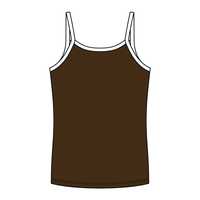 Rib Full-Length Tank with Contrast Spaghetti Straps - The Collegiate Lineup
