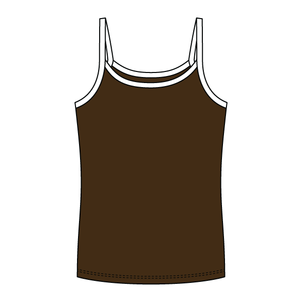 Rib Full-Length Tank with Contrast Spaghetti Straps - The Collegiate Lineup