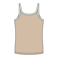 Rib Full-Length Tank with Contrast Spaghetti Straps - The Collegiate Lineup