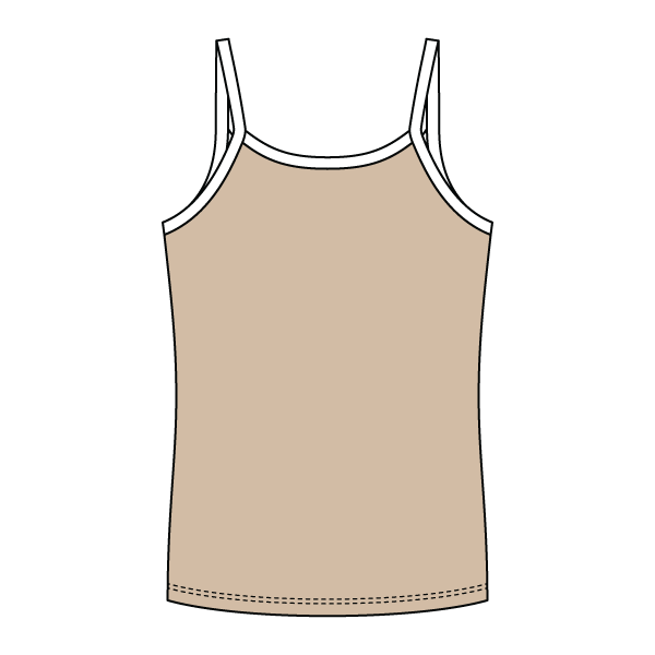 Rib Full-Length Tank with Contrast Spaghetti Straps - The Collegiate Lineup