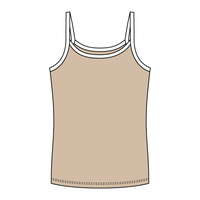 Rib Full-Length Tank with Contrast Spaghetti Straps - The Collegiate Lineup