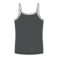 Rib Full-Length Tank with Contrast Spaghetti Straps - The Collegiate Lineup