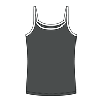 Rib Full-Length Tank with Contrast Spaghetti Straps - The Collegiate Lineup