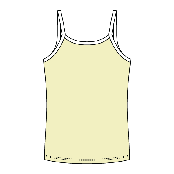 Rib Full-Length Tank with Contrast Spaghetti Straps - The Collegiate Lineup