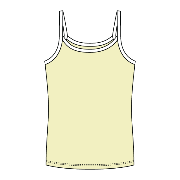 Rib Full-Length Tank with Contrast Spaghetti Straps - The Collegiate Lineup