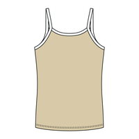 Rib Full-Length Tank with Contrast Spaghetti Straps - The Collegiate Lineup