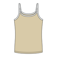 Rib Full-Length Tank with Contrast Spaghetti Straps - The Collegiate Lineup