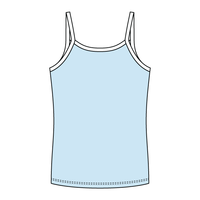 Rib Full-Length Tank with Contrast Spaghetti Straps - The Collegiate Lineup