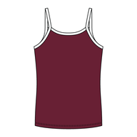 Rib Full-Length Tank with Contrast Spaghetti Straps - The Collegiate Lineup