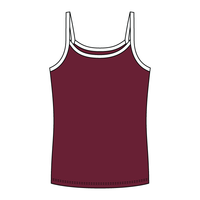 Rib Full-Length Tank with Contrast Spaghetti Straps - The Collegiate Lineup