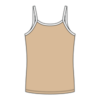Rib Full-Length Tank with Contrast Spaghetti Straps - The Collegiate Lineup