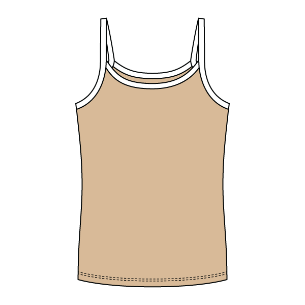 Rib Full-Length Tank with Contrast Spaghetti Straps - The Collegiate Lineup