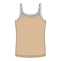 Rib Full-Length Tank with Contrast Spaghetti Straps - The Collegiate Lineup