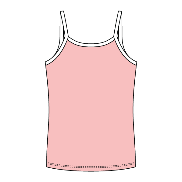 Rib Full-Length Tank with Contrast Spaghetti Straps - The Collegiate Lineup