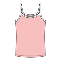 Rib Full-Length Tank with Contrast Spaghetti Straps - The Collegiate Lineup
