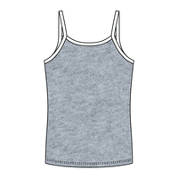 Rib Full-Length Tank with Contrast Spaghetti Straps - The Collegiate Lineup