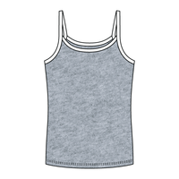 Rib Full-Length Tank with Contrast Spaghetti Straps - The Collegiate Lineup