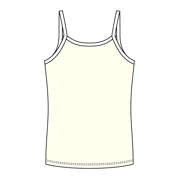 Rib Full-Length Tank with Contrast Spaghetti Straps - The Collegiate Lineup