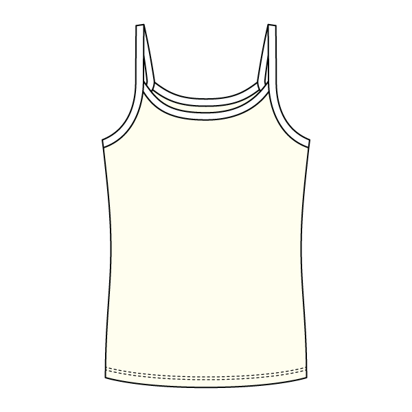 Rib Full-Length Tank with Contrast Spaghetti Straps - The Collegiate Lineup