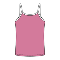 Rib Full-Length Tank with Contrast Spaghetti Straps - The Collegiate Lineup