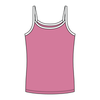 Rib Full-Length Tank with Contrast Spaghetti Straps - The Collegiate Lineup