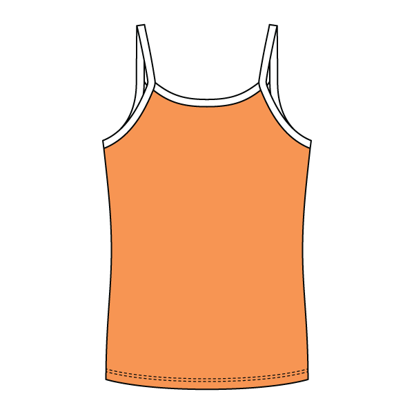 Rib Full-Length Tank with Contrast Spaghetti Straps - The Collegiate Lineup