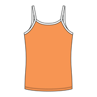 Rib Full-Length Tank with Contrast Spaghetti Straps - The Collegiate Lineup