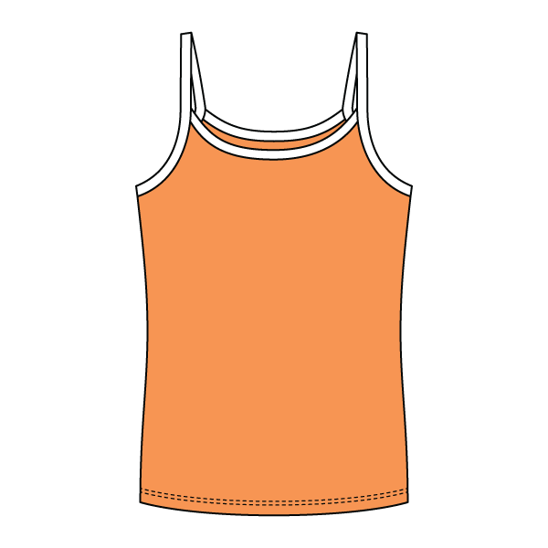 Rib Full-Length Tank with Contrast Spaghetti Straps - The Collegiate Lineup