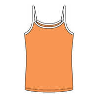 Rib Full-Length Tank with Contrast Spaghetti Straps - The Collegiate Lineup