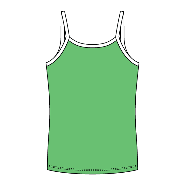 Rib Full-Length Tank with Contrast Spaghetti Straps - The Collegiate Lineup