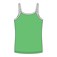Rib Full-Length Tank with Contrast Spaghetti Straps - The Collegiate Lineup