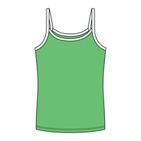 Rib Full-Length Tank with Contrast Spaghetti Straps - The Collegiate Lineup