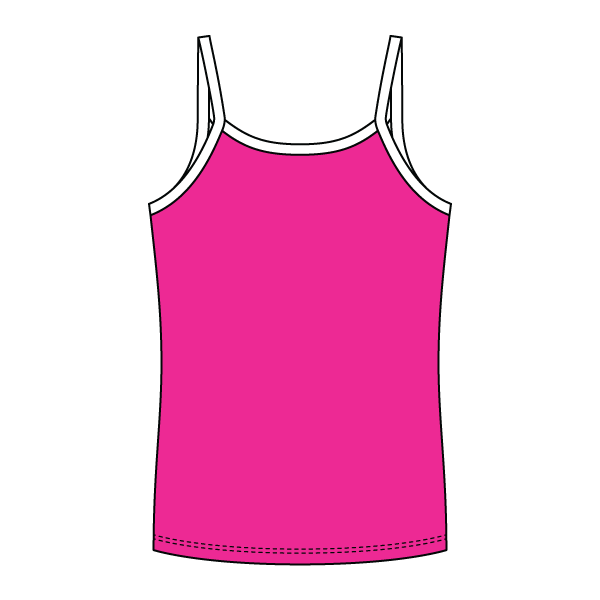 Rib Full-Length Tank with Contrast Spaghetti Straps - The Collegiate Lineup