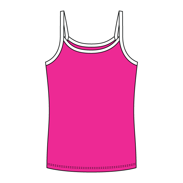 Rib Full-Length Tank with Contrast Spaghetti Straps - The Collegiate Lineup