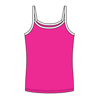 Rib Full-Length Tank with Contrast Spaghetti Straps - The Collegiate Lineup