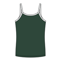 Rib Full-Length Tank with Contrast Spaghetti Straps - The Collegiate Lineup