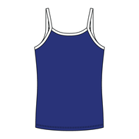 Rib Full-Length Tank with Contrast Spaghetti Straps - The Collegiate Lineup