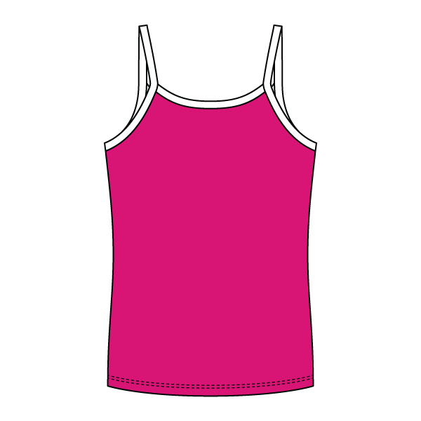 Rib Full-Length Tank with Contrast Spaghetti Straps - The Collegiate Lineup
