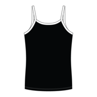 Rib Full-Length Tank with Contrast Spaghetti Straps - The Collegiate Lineup