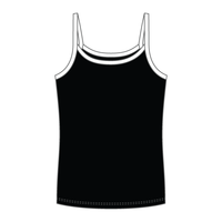 Rib Full-Length Tank with Contrast Spaghetti Straps - The Collegiate Lineup