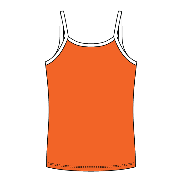 Rib Full-Length Tank with Contrast Spaghetti Straps - The Collegiate Lineup