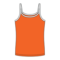 Rib Full-Length Tank with Contrast Spaghetti Straps - The Collegiate Lineup