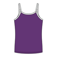Rib Full-Length Tank with Contrast Spaghetti Straps - The Collegiate Lineup