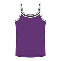 Rib Full-Length Tank with Contrast Spaghetti Straps - The Collegiate Lineup